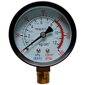 MANÓMETRO DE METAL 160PSI (0-12BAR) 60MM - (20841)